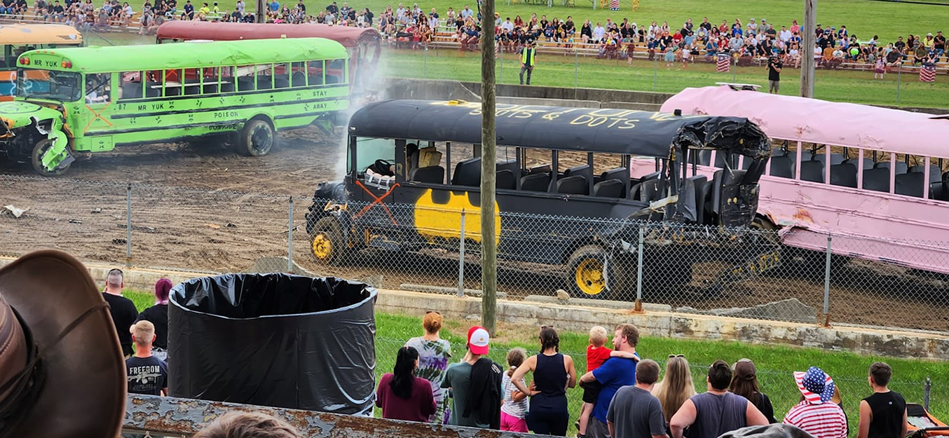 Big Butler Fair Event School Bus Demolition Derby